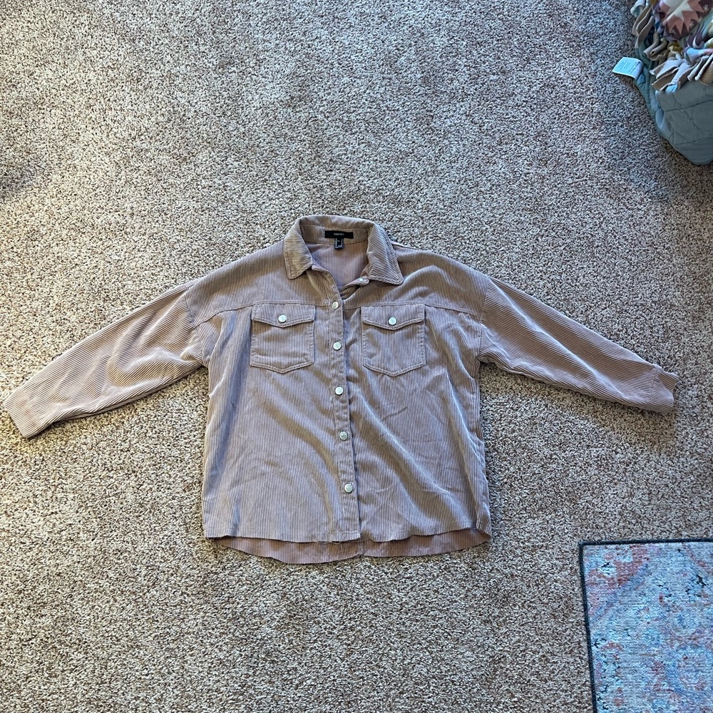 Forever 21 Beige Corduroy Shirt